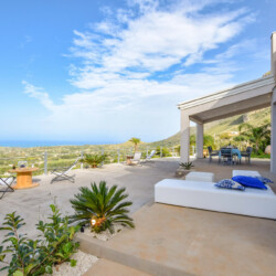Villa Chicos private panoramic pool sea view piscina panoramica vista mare Catsellammare del Golfo Scopello